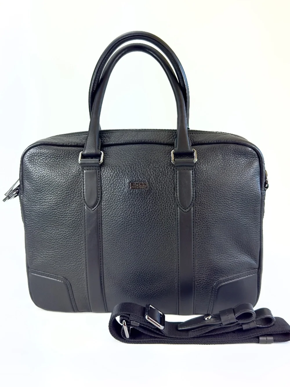 HUGO BOSS Morval Men's business Leather briefcase/Messenger bag #50261682